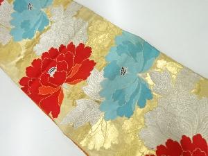 アンティーク　牡丹模様織出し袋帯（材料）